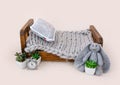 Newborn baby studio furniture Royalty Free Stock Photo