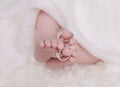 Newborn baby toes Royalty Free Stock Photo