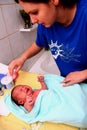 Newborn after bath