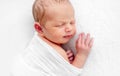 Newborn boy sleeping Royalty Free Stock Photo