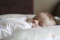 Newborn child sleeping with pacifier Royalty Free Stock Photo