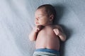 Newborn child is sleeping, sweet dreams of little baby, healthy sleep, newborn Royalty Free Stock Photo