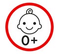 For newborn children sign sticker.