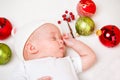 Newborn Christmas baby