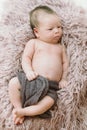 Newborn female Baby - Happy family moments - Asian and European half-caste child