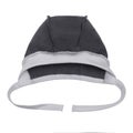 Newborn gray baby hat on a white background