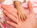 Newborn hand Royalty Free Stock Photo