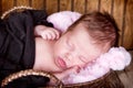 Newborn infant baby sleeping Royalty Free Stock Photo
