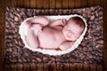 Newborn infant baby sleeping Royalty Free Stock Photo