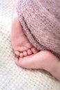 Newborn / Infant feet macro close-up