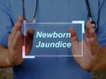 Newborn Jaundice inscription on the computer