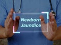 Newborn Jaundice inscription on the computer Royalty Free Stock Photo