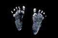 Newborn's feet print Royalty Free Stock Photo