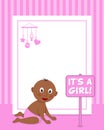 Newborn It's a Girl Vertical Photo Frame