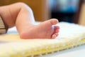 Newborn's leg Royalty Free Stock Photo