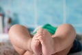 Newborn`s legs. Close up leg Newborn`s Dry Skin, Newborns often have very dry peeling skin in the initial period after birth Royalty Free Stock Photo
