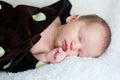 Newborn sleeping in a blanket