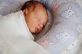 The newborn sleeps. healthy children& x27;s sleep.