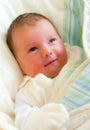 Newborn smiling baby girl Royalty Free Stock Photo