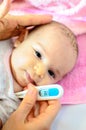 Newborn baby flu child temperature measure thermometer fever