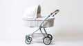 From Newborn to Toddler, Isolated Stylish Modern Baby Stroller with Bassinet, Generative AI Royalty Free Stock Photo