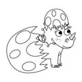 newborn triceratops breaking the shell Royalty Free Stock Photo