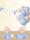 Newborn twin boy Royalty Free Stock Photo