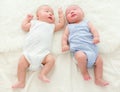 Newborn twins sleeping baby Royalty Free Stock Photo