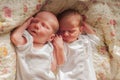 Newborn twins Royalty Free Stock Photo