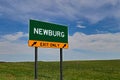 US Highway Exit Sign for Newburg Royalty Free Stock Photo