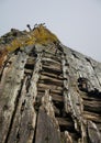 Shipwreck detail at Newburgh beach in the mist Scotland Royalty Free Stock Photo