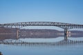 Landscape view of the iconic Hamilton Fish Newburgh Beacon Bridge, spanning the Hudson River Royalty Free Stock Photo