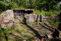 Ruins of Throckley Isabella Colliery Coke Ovens in North England Royalty Free Stock Photo