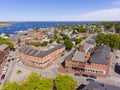 Newburyport historic downtown aerial view, MA, USA