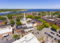 Newburyport historic downtown aerial view, MA, USA Royalty Free Stock Photo