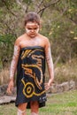Closeup of young Aboriginal girl in Newcastle, Australia