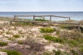 Dunes in front of South Pacific Ocean in Newcastle, Australia