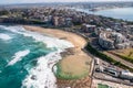 Newcastle Beach and Canoe Pool aerial view - Newcastle New South Wales Australia