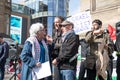 Newcastle City Councillor Ann Schofield in heated exchange at the Free Palestine Rally