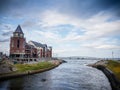 Newcastle, County Down, IRELAND - August 5h, 2019: Promenade Bridge