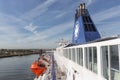 Ferry from IJmuiden in the Netherlands arriving in Newcastle harbor