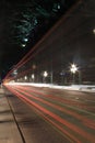 Newcastle / Gateshead Tyne Bridge Light Trails Royalty Free Stock Photo