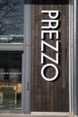 Prezzo Italian style restaurant exterior shot showing company branding logo and signage Royalty Free Stock Photo