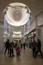 Shopping customers inside shopping centre mall