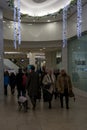 Shopping customers inside shopping centre mall