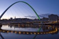 Newcastle Millenium Eye Bridge at sunset