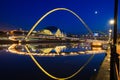 Newcastle Quayside Bridge Gateshead Millennium Bridge Royalty Free Stock Photo