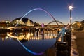 Newcastle quayside at night Royalty Free Stock Photo
