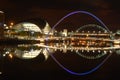 Newcastle quayside night view Royalty Free Stock Photo