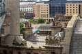 Newcastle upon Tyne England: June 2021: Kittiwakes nesting on the rooftops of Newcastle Quayside architecture Royalty Free Stock Photo